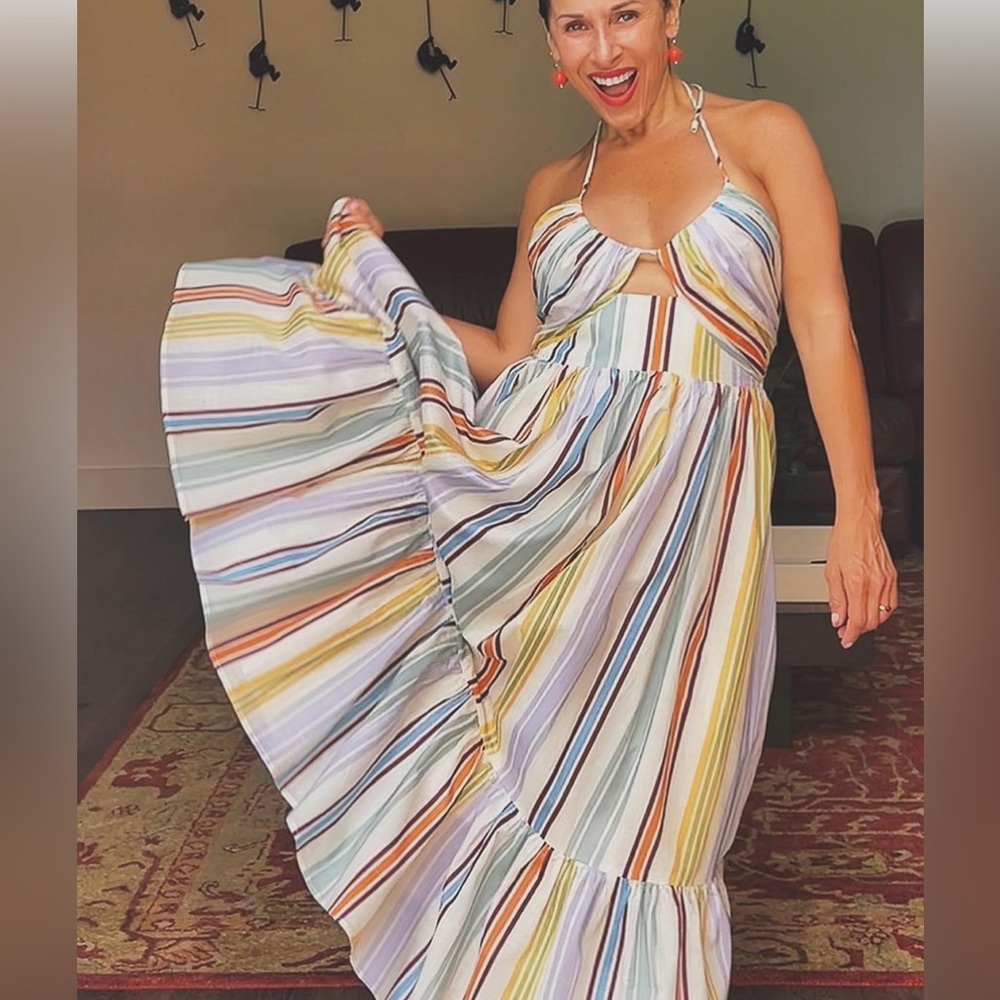 New dress de rayas